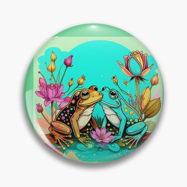 Item preview, Frogs in love among roses. designed and sold by Natalia-Vlad.