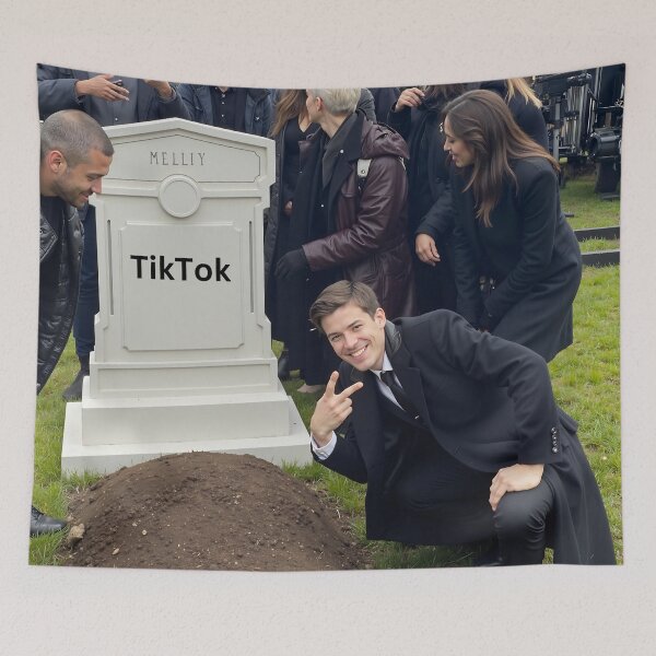 Item preview, RIP TikTok USA Meme designed and sold by Magnolia Valley Art.