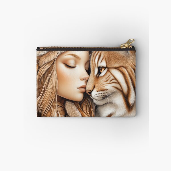 Item preview, Woman and Lynx designed and sold by PetsArt.