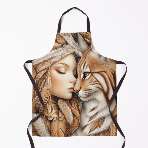 Item preview, Woman and Lynx designed and sold by PetsArt.