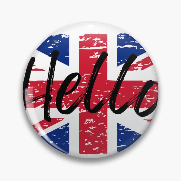 Item preview, Great Britain flag with inscription "Hello" designed and sold by ArT-shirtsR.