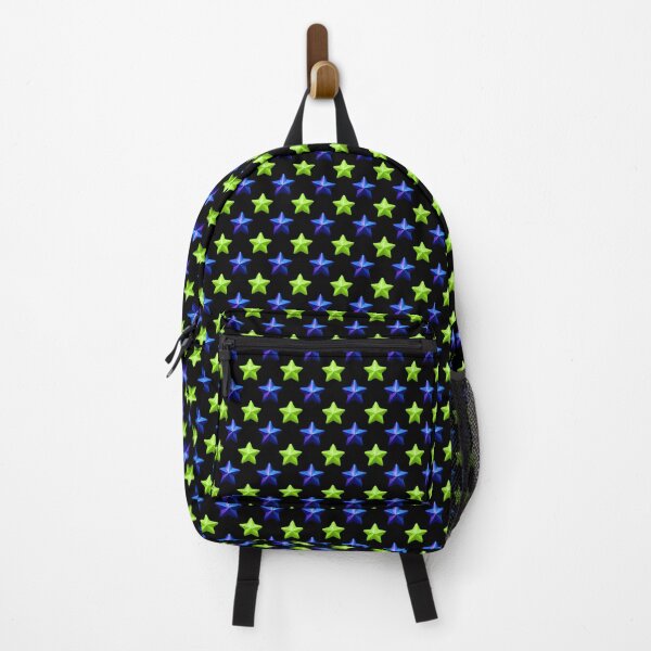 Item preview, Neon green and blue stars pattern designed and sold by Topmel.