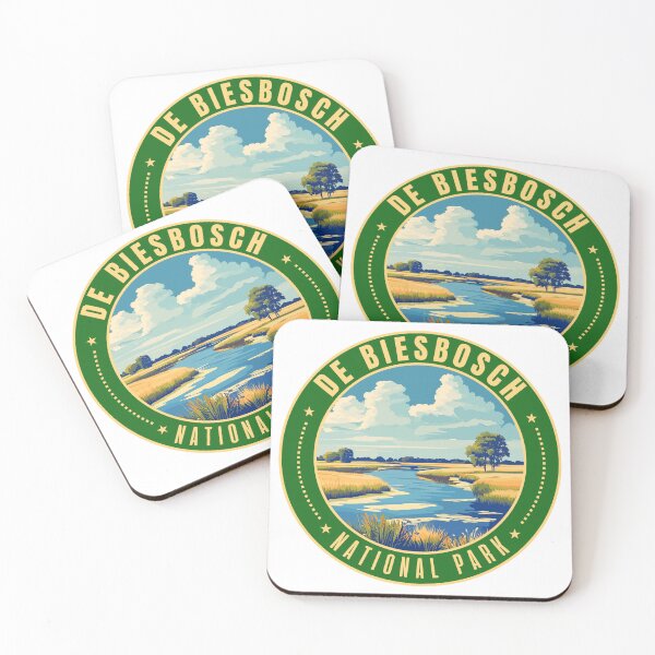 Item preview, De Biesbosch National Park in Netherlands Retro Travel Art Emblem designed and sold by MaateoDesign.