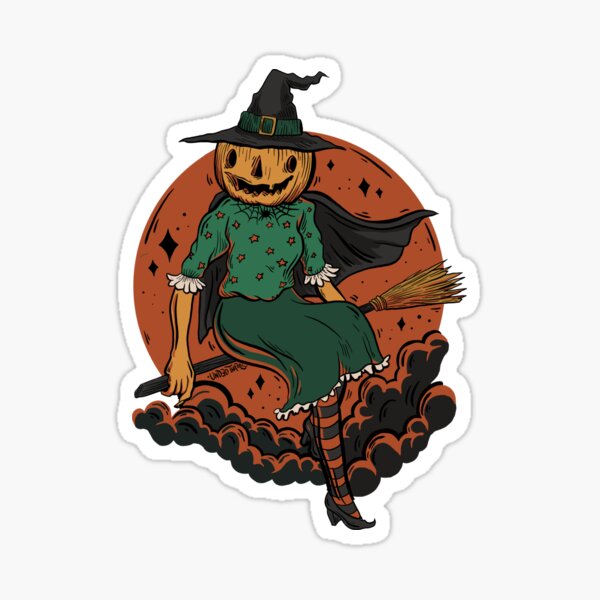 Item preview, Classic Pumpkin Witch designed and sold by UndedThreds.