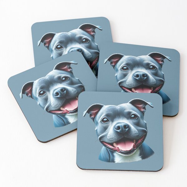 Item preview, Blue Staffy Portrait designed and sold by MaedK.