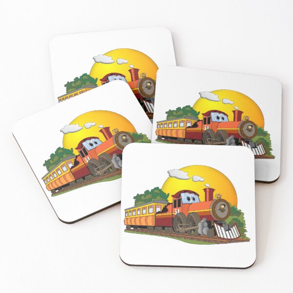 Item preview, Old Time Red Locomotive Cartoon designed and sold by Scott Hayes.