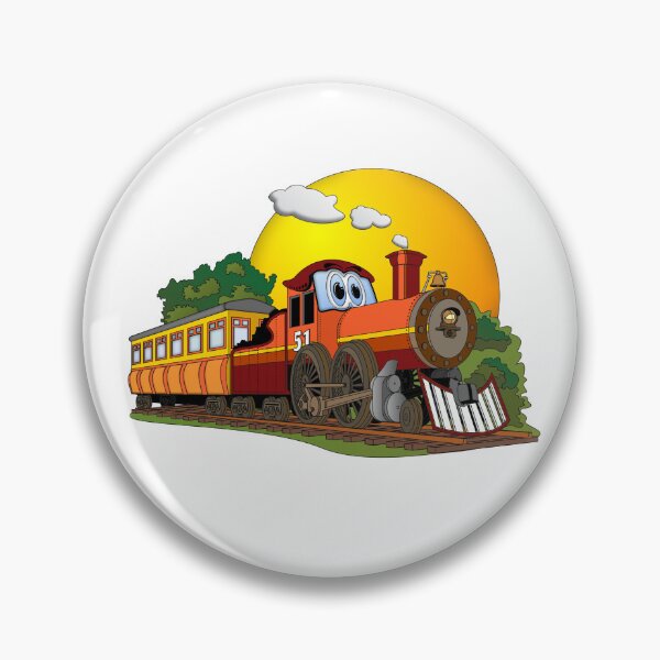 Item preview, Old Time Red Locomotive Cartoon designed and sold by Scott Hayes.