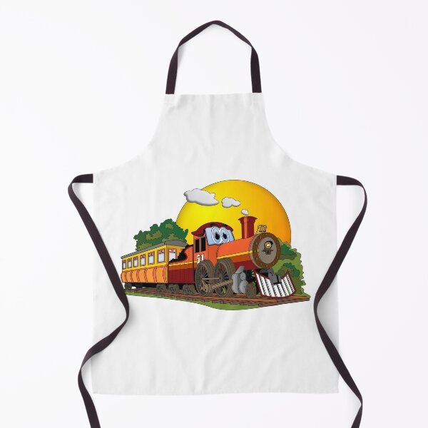 Item preview, Old Time Red Locomotive Cartoon designed and sold by Scott Hayes.