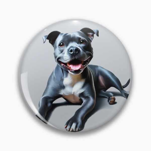 Item preview, Blue Staffy Portrait designed and sold by MaedK.