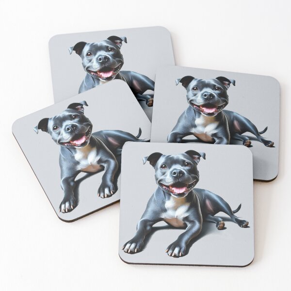 Item preview, Blue Staffy Portrait designed and sold by MaedK.