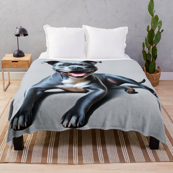 Item preview, Blue Staffy Portrait designed and sold by MaedK.