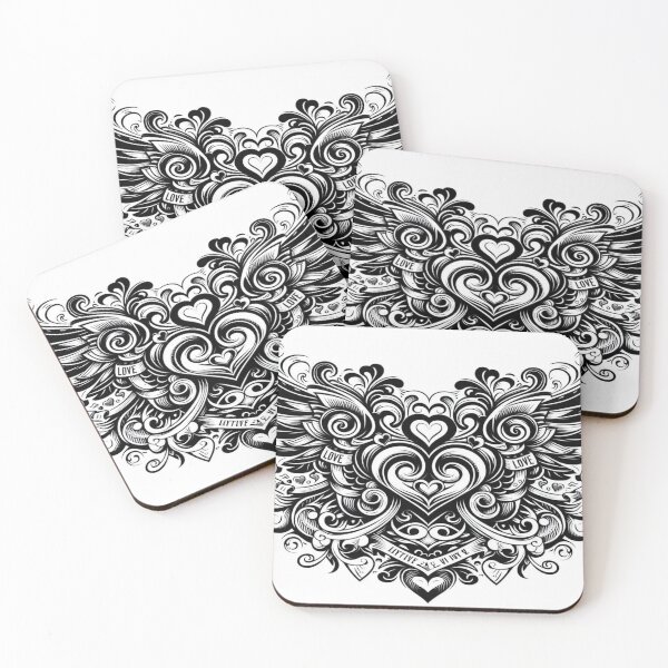 Item preview, Winged Hearts and Love Letters Abstract Reloaded Premium Trendy Best Gift designed and sold by Imaginarium of Chaos falcon88 .