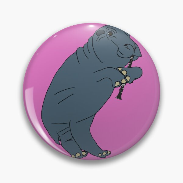 Item preview, Hippopotamus playing the e-flat clarinet designed and sold by cleverclarinet.