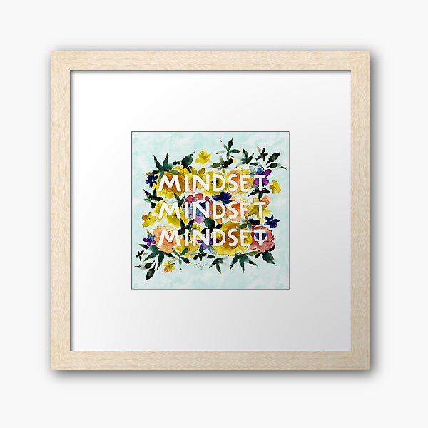 MINDSET Pretty Word Framed Art Print