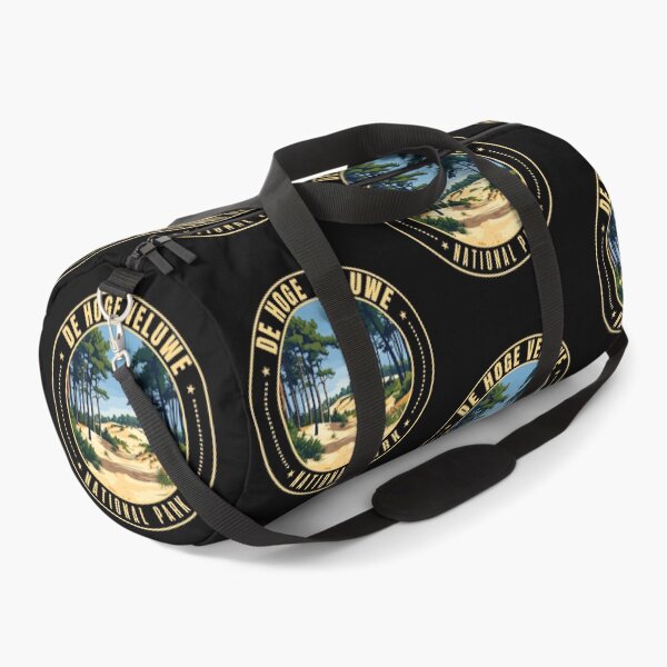 Item preview, De Hoge Veluwe National Park in Gelderland Netherlands Retro Travel Art Emblem designed and sold by MaateoDesign.