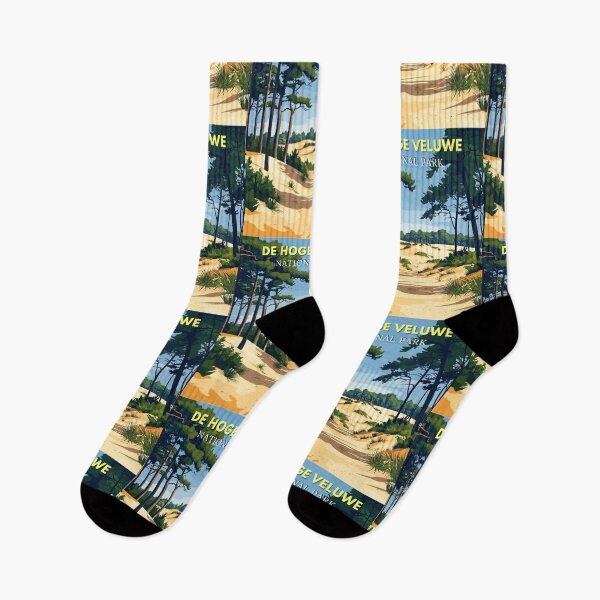 Item preview, De Hoge Veluwe National Park in Gelderland Netherlands Retro Travel Art Landscape designed and sold by MaateoDesign.