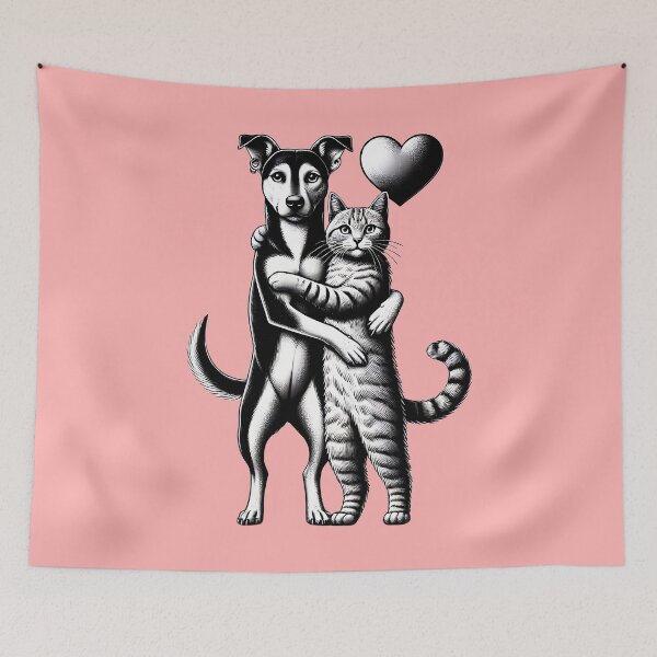 Item preview, Purrfect Pals: Dog & Cat Embrace designed and sold by TSQ.