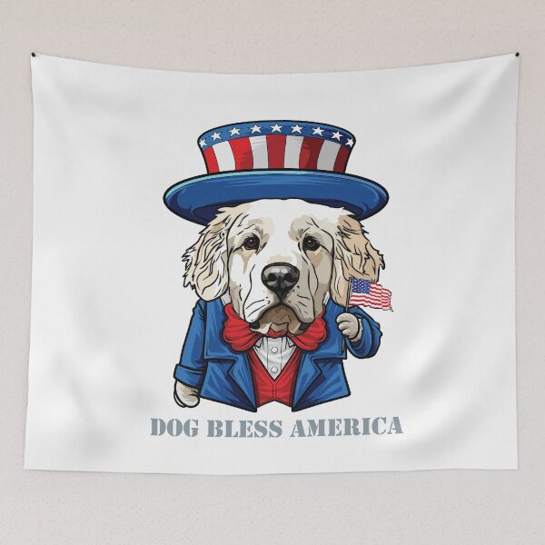 Item preview, Funny 4th of July Great Pyrenees  Dog Bless America designed and sold by whyitsme.