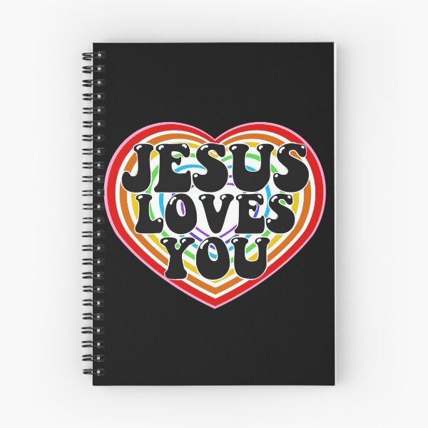 Artikelvorschau, Jesus liebt dich Regenbogenherz entworfen und verkauft von Wild to Meek.