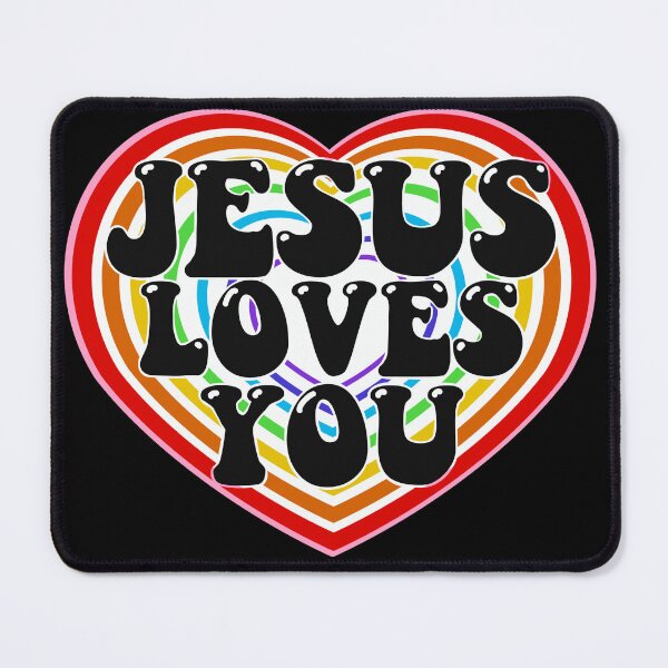 Item preview, Jesus Loves You Rainbow Heart designed and sold by Wild to Meek.
