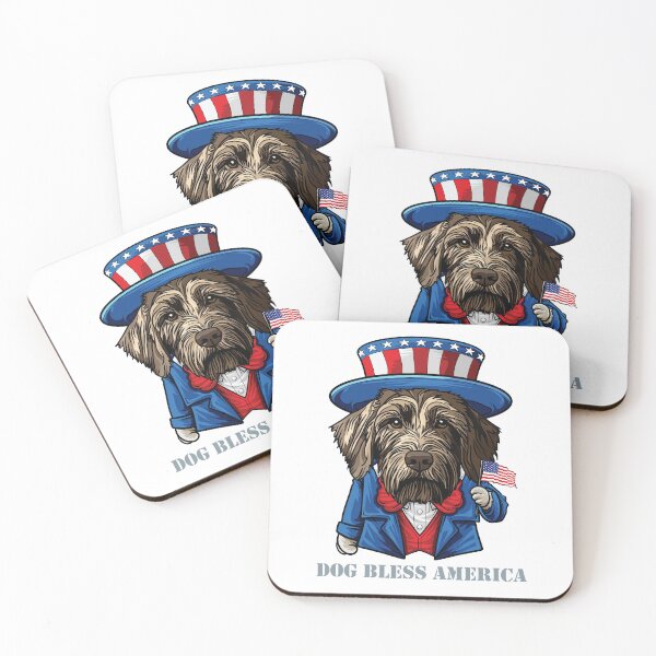 Item preview, Funny 4th of July German Wirehaired Pointer Dog Bless America designed and sold by whyitsme.