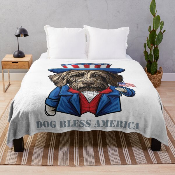 Item preview, Funny 4th of July German Wirehaired Pointer Dog Bless America designed and sold by whyitsme.