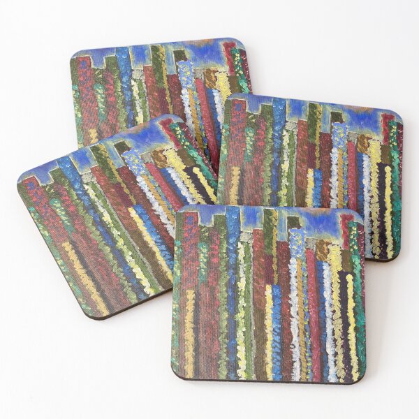 Item preview, colorful cityscape designed and sold by jenvanceart.