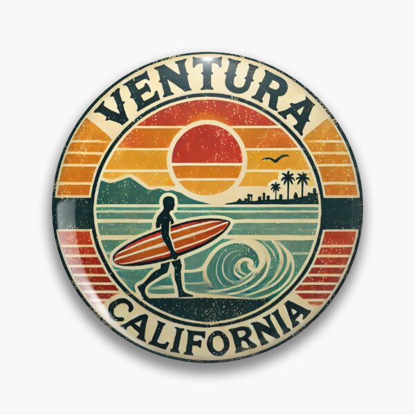 Item preview, Ventura, California - Vintage Surfing Design - Retro Inspiration designed and sold by CircinusStore.
