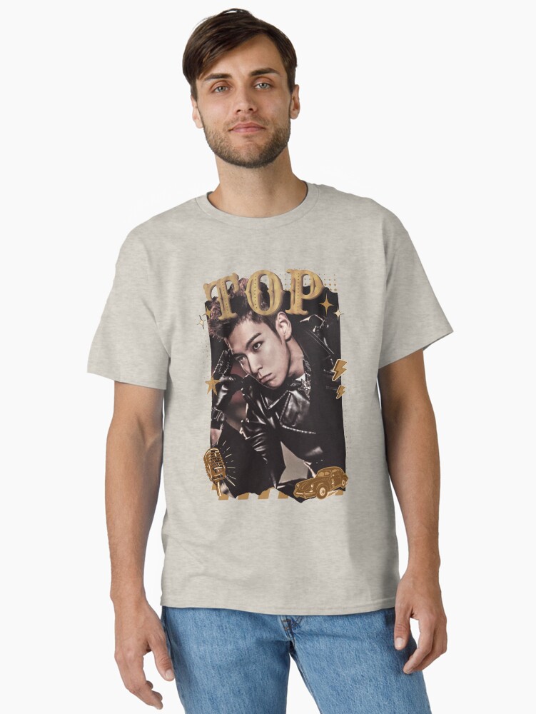 Thumbnail 1 of 7, Classic T-Shirt, TOP Choi Seung-hyun Retro Y2K Preppy Squid Game Actor Scrapbook Collage Design designed and sold by HELL0WW.