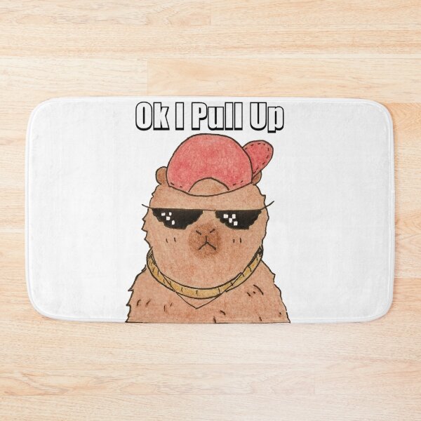 Item preview, Ok I Pull Up Capybara Meme Hand Drawn Style designed and sold by Capyprint.
