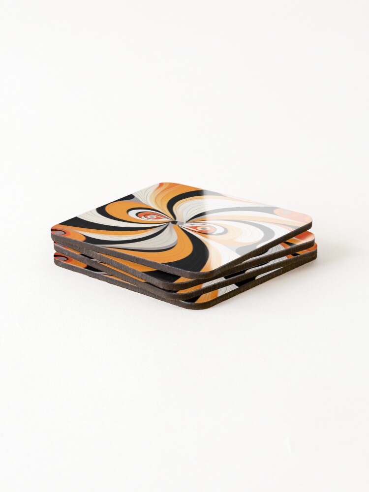 Thumbnail 4 of 5, Coasters (Set of 4), Abstract Pattern designed and sold by Smiling-Collie.