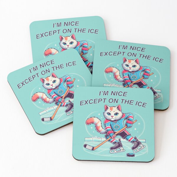 Item preview, Funny Hockey Ice Cat  designed and sold by WeLoveCatss.