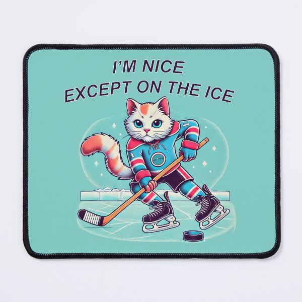 Item preview, Funny Hockey Ice Cat designed and sold by WeLoveCatss.