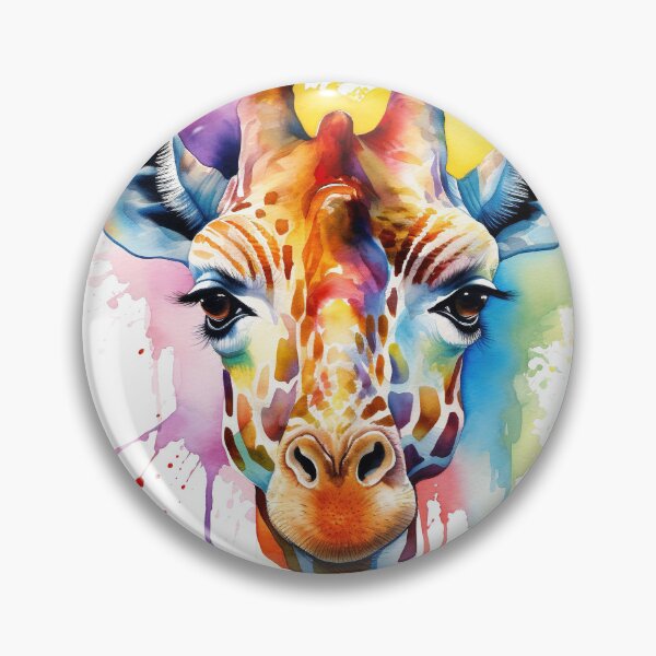 Artikelvorschau, Aquarell Tropf Malerei Regenbogen Giraffe entworfen und verkauft von StudioKaufmann.