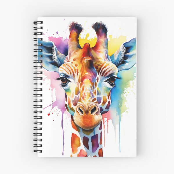 Artikelvorschau, Aquarell Tropf Malerei Regenbogen Giraffe entworfen und verkauft von StudioKaufmann.