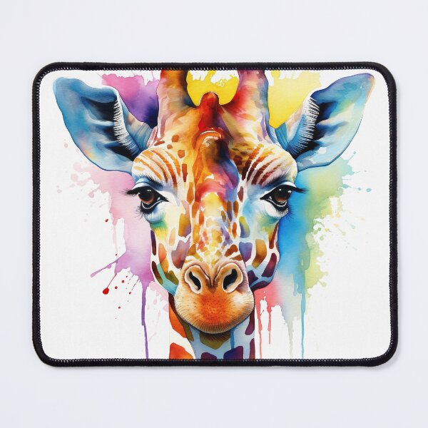 Artikelvorschau, Aquarell Tropf Malerei Regenbogen Giraffe entworfen und verkauft von StudioKaufmann.