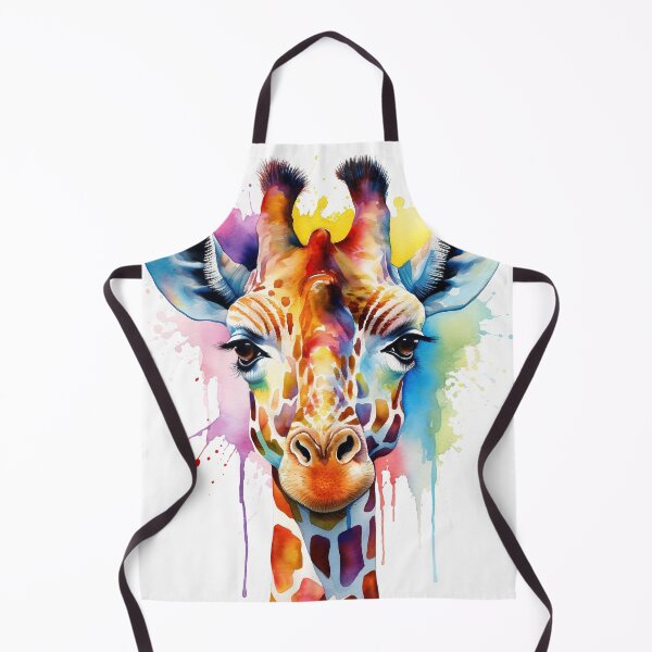 Artikelvorschau, Aquarell Tropf Malerei Regenbogen Giraffe entworfen und verkauft von StudioKaufmann.
