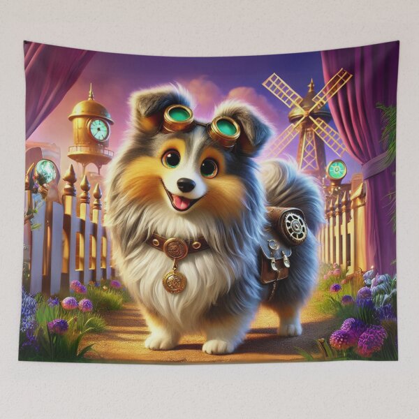Item preview, Steampunk Shetland Sheepdog designed and sold by Sillytoe.