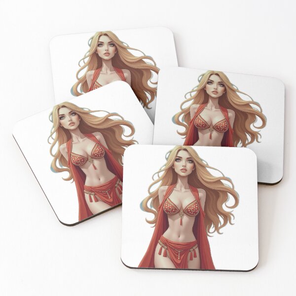 Item preview, Manga ginger oriental dancer in a red dress 2 designed and sold by PhilDreams.