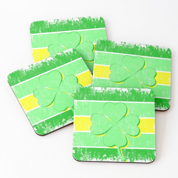 Item preview, Retro Green and Yellow Irish St. Patrick's Clover designed and sold by Chad K Art.