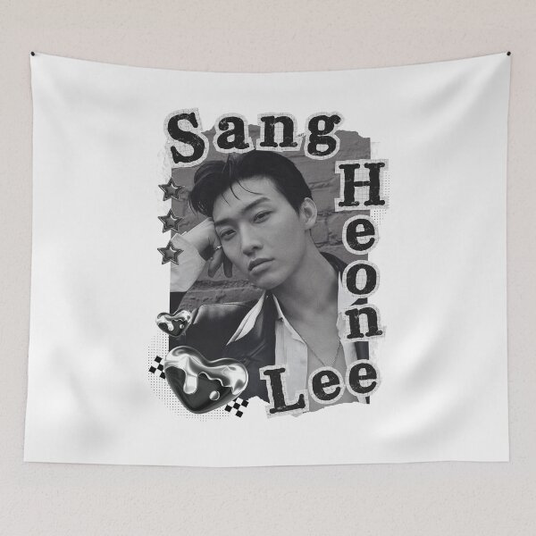 Item preview, Sang Heon Lee Retro Y2K Preppy Black And White Scrapbook Min Ho Collage Design designed and sold by HELL0WBELLO.