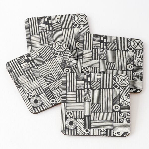 Item preview, Bogolan (Mud Cloth) Pattern in Black & White designed and sold by Shs-Kenya.