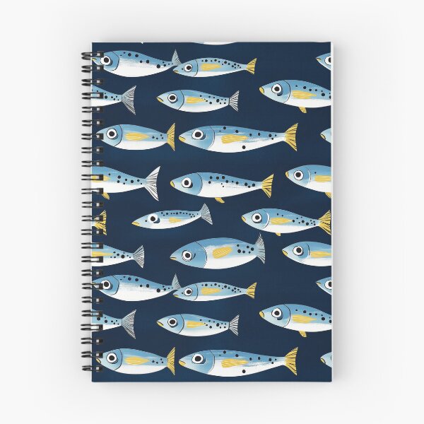Item preview, Cute Blue Sardines Pattern designed and sold by sheprint.