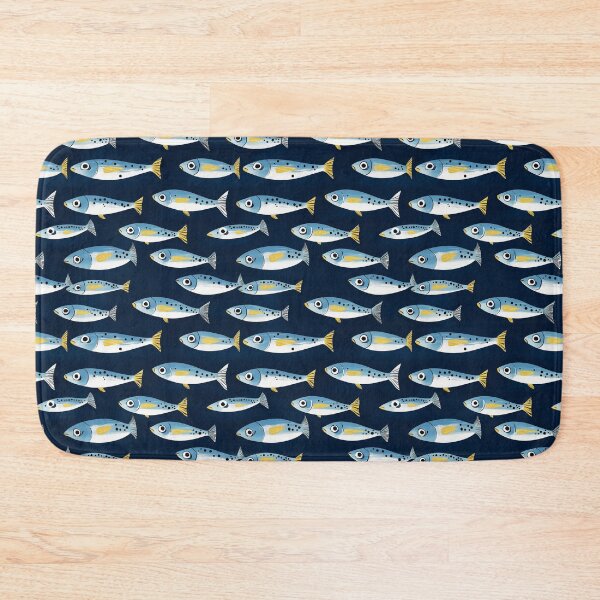 Item preview, Cute Blue Sardines Pattern designed and sold by sheprint.