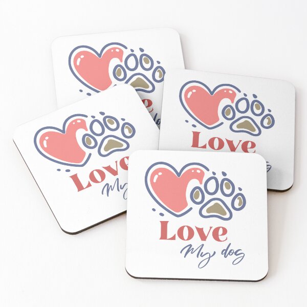 Item preview, Love my dog. Valentine's Day. designed and sold by KojourinArt.
