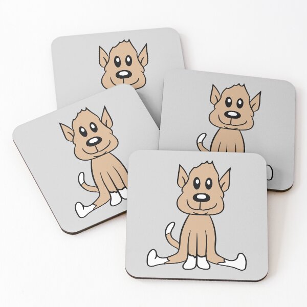 Item preview, Dog Sitting Cute Little Happy Puppy Pet Comic Cartoon designed and sold by shirt-o-mat.