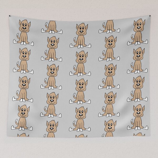 Item preview, Dog Sitting Cute Little Happy Puppy Pet Comic Cartoon designed and sold by shirt-o-mat.