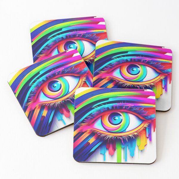 Item preview, Vibrant Rainbow Eye Artwork designed and sold by Health And Fitness Posts e-Store.