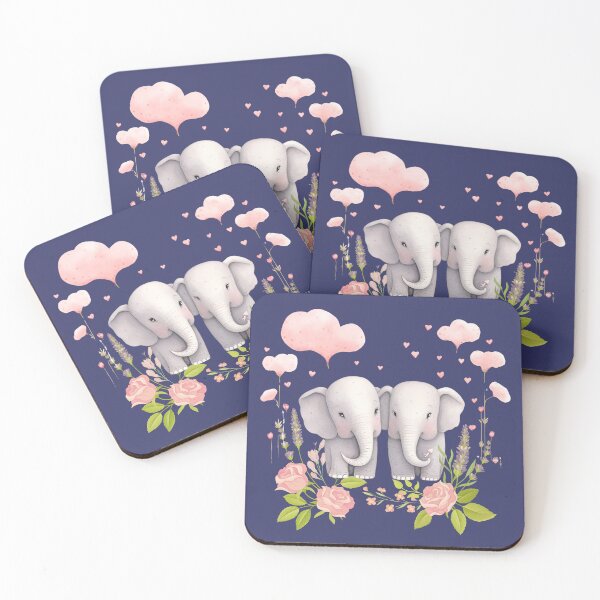 Item preview, Cute Elephants love designed and sold by Rompecabezas.