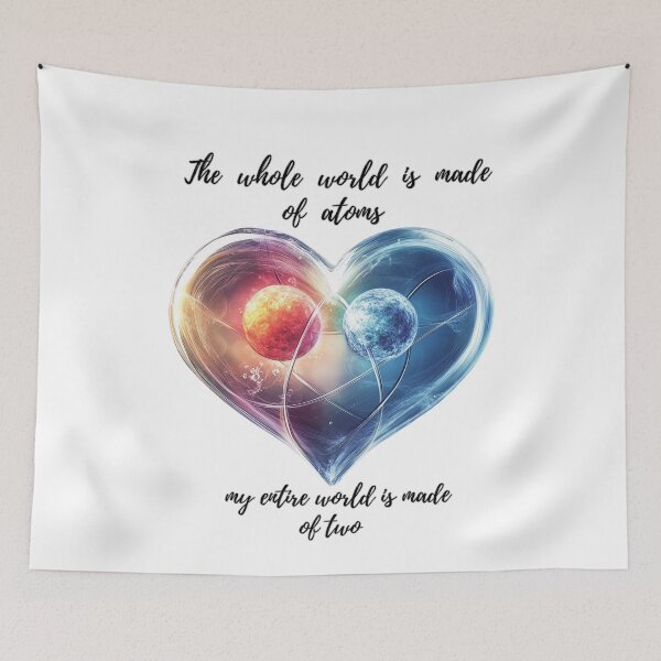 Item preview, Wonderful heart „The whole world is made of two atoms” (v.3) designed and sold by All43.